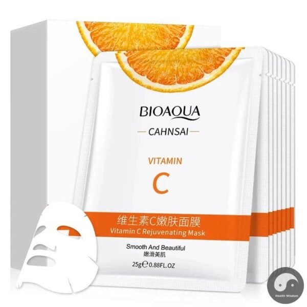 10pcs BIOAQUA Vitamin C Facial Mask Skincare Moisturizing Anti Acne Marks Brightening Repairing Face Masks for Face Skin Care.jpg