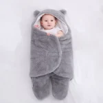 Baby Sleeping Bag Ultra Soft Fluffy Fleece Newborn Receiving Blanket Infant Boys Girls ClothesSleeping Nursery Wrap 2.webp