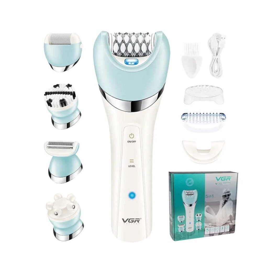 vgr epilator 5 in 1 electri women epilator female shaver leg body hair remover lady bikini trimmer facial cleaning massage v 703 456355.jpg