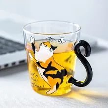 250ML Cute Cat Glass Juice Coffee Cup Milk Tea Coffee Glass Mug Cat Tail Handle Cat jpg 220x220 jpg 1.jpg