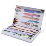 EVERRICHER 02786PCSKitchenKnifeSetCorrugatedColorfulStainlessSteelChefKnifeBreadKnifeCleaverScissorsforKitchen 1.webp