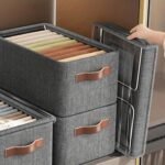 Collapsible Fabric Storage Cubes Organizer with Handles Foldable Storage Baskets for Organizing Toys, Books, Shelves, Closet, Large Storage Box with Handles - Image 3