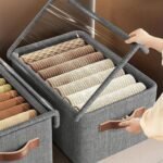 Collapsible Fabric Storage Cubes Organizer with Handles Foldable Storage Baskets for Organizing Toys, Books, Shelves, Closet, Large Storage Box with Handles - Image 2