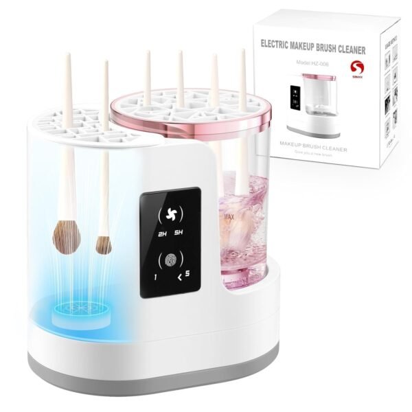 3-IN-1 Electric Makeup Brush Cleaner Machine and Dryer, SBMKK Automatic Make Up Brush Cleaner Tool, for All Size Brush Sponges Beauty Cosmetic Set