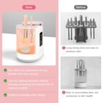 3-IN-1 Electric Makeup Brush Cleaner Machine and Dryer, SBMKK Automatic Make Up Brush Cleaner Tool, for All Size Brush Sponges Beauty Cosmetic Set - Image 6