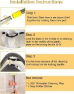 360 Degree Rotatable Multifunctional Triangle Mop, Adjustable Chenille Microfiber Mop Triangular Cleaning Supplies for Dust Wall Glass, Floor, Wall, Gap, Corner, Car Wash - Image 9