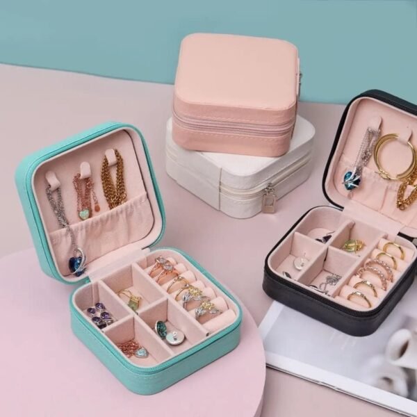 Portable Leather Travel Jewelry Box Jwellery Organizer / KC23-213