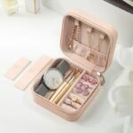 Portable Leather Travel Jewelry Box Jwellery Organizer / KC23-213 - Image 3