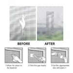 Window Screen Repair Kit Tape Fiberglass Cloth Mesh Tape Insect Barrier Strong Self Adhesive Waterproof Door Mesh Screen Patch for Patching Window Door Screen Holes and Tears - Image 7