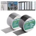 Window Screen Repair Kit Tape Fiberglass Cloth Mesh Tape Insect Barrier Strong Self Adhesive Waterproof Door Mesh Screen Patch for Patching Window Door Screen Holes and Tears - Image 4
