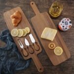 Wooden Cheese Serving Board with Knife Durable Acacia Cutting Board - Image 3