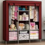 3 Layer Storage Wardrobe 88130 Shelf Rack Fancy N Fold able (Multi Color)