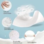 Memory Foam Cervical Contour Medical Pillow for Sleeping Orthopedic Pillows for Neck Back Shoulder Support Pain Relief cusion Soft Firm Pillow (Off White) - Image 5