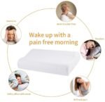 Memory Foam Cervical Contour Medical Pillow for Sleeping Orthopedic Pillows for Neck Back Shoulder Support Pain Relief cusion Soft Firm Pillow (Off White) - Image 4