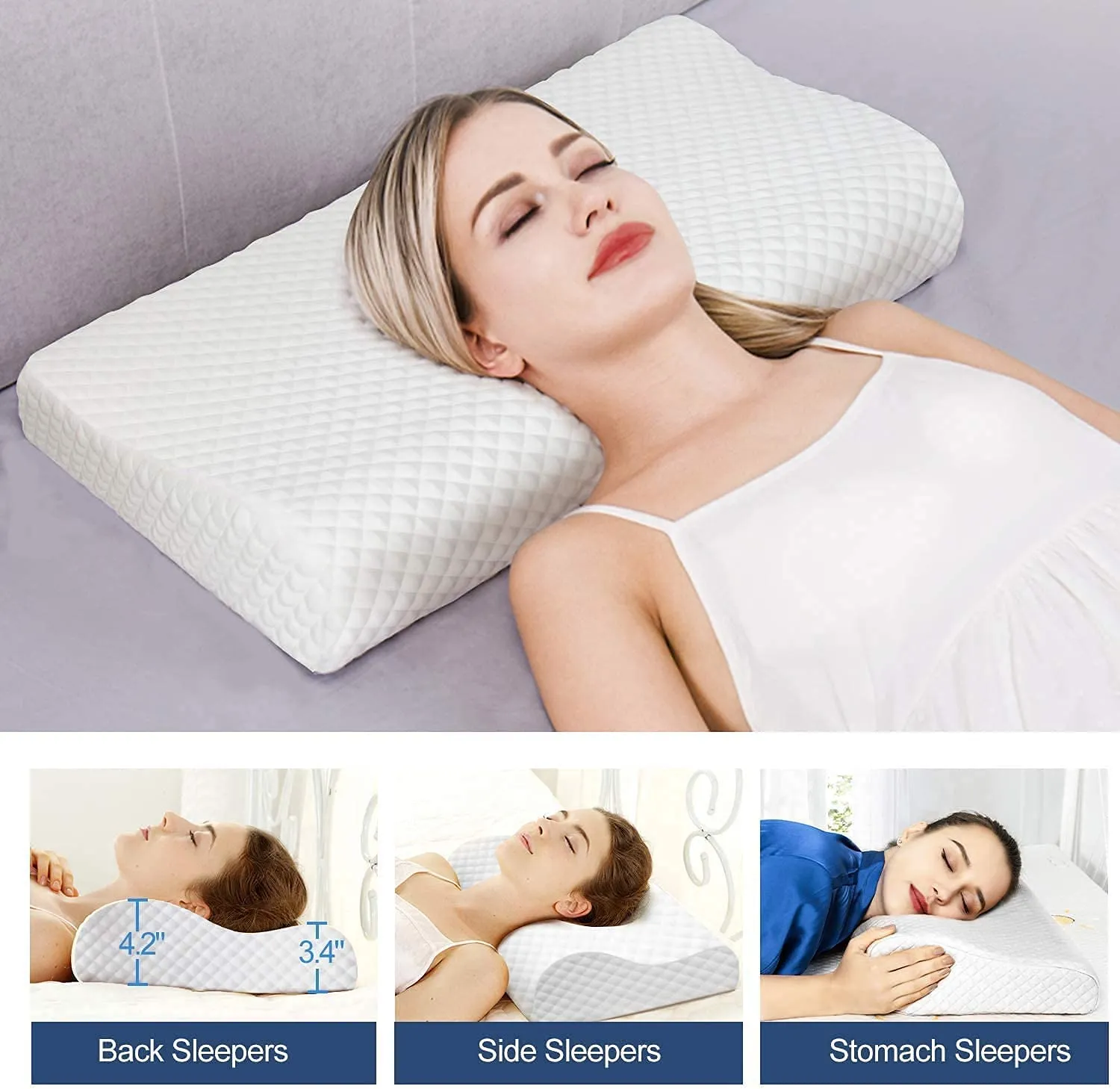 71nYZMxImGL._SL1500_.webp Memory Foam Pillow - Image 1