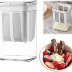 Greek Yogurt Maker, Greek Yoghurt Maker, Washable Strainer, Fine Mesh Homemade Yoghurt Strainer with Lid for Work, Travel, Picnic, Breakfast, 1100 ml