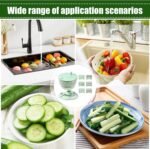 Salad Spinner, Vegetable Dryer Spinner, Manual Salad Spinner, Fruit and Vegetable Dryer with Safe and Rotating Handle, Multifunctional Vegetable Spinner for Home Kitchen Washing and Drying - Image 4