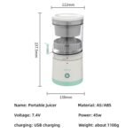 Wireless Slow Juicer Automatic Orange Lemon Juicer USB Charging Juices Separator Portable Squeezer Pressure Juicer for Home - Image 6