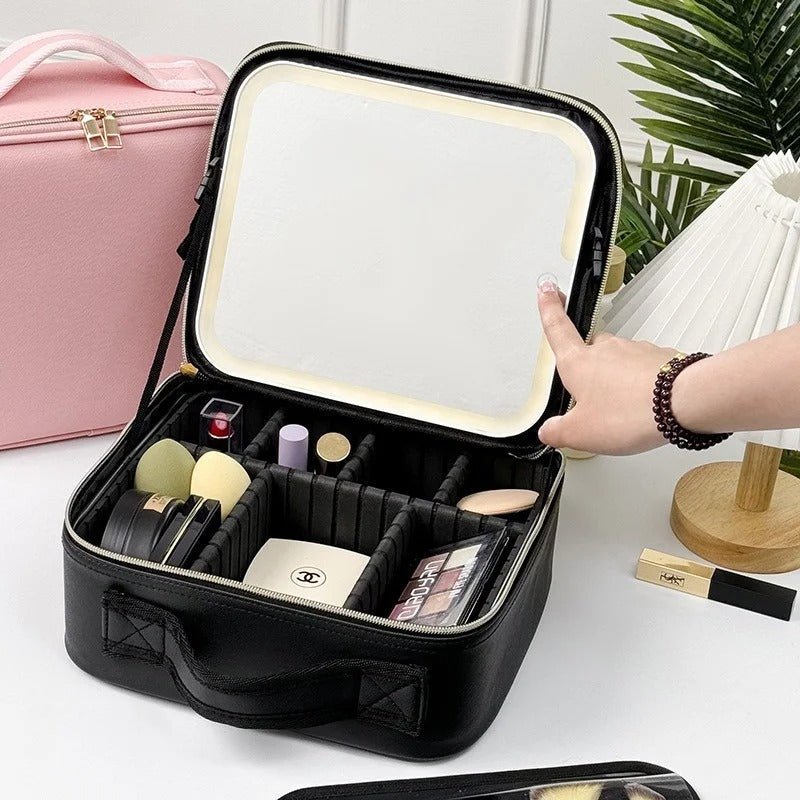 main-image-4_6398ffdb-61af-4b81-8b41-feb1aec8fc3d-1.jpg Portable Smart LED Makeup Bag with Mirror - Image 1