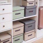 Cotton Linen Large Storage Box With Cap Clothes Socks Toys Organizer / KC22-242-2 - Image 2