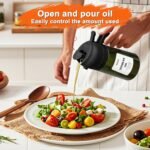 2 in 1 Glass Oil Sprayer & Dispenser,16oz/470ml Olive Cooking, Air Fryer, and Salad, for Kitchen Gadgets and Air Fryer Accessories - Image 7