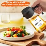 2 in 1 Glass Oil Sprayer & Dispenser,16oz/470ml Olive Cooking, Air Fryer, and Salad, for Kitchen Gadgets and Air Fryer Accessories - Image 11