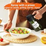 2 in 1 Glass Oil Sprayer & Dispenser,16oz/470ml Olive Cooking, Air Fryer, and Salad, for Kitchen Gadgets and Air Fryer Accessories - Image 6
